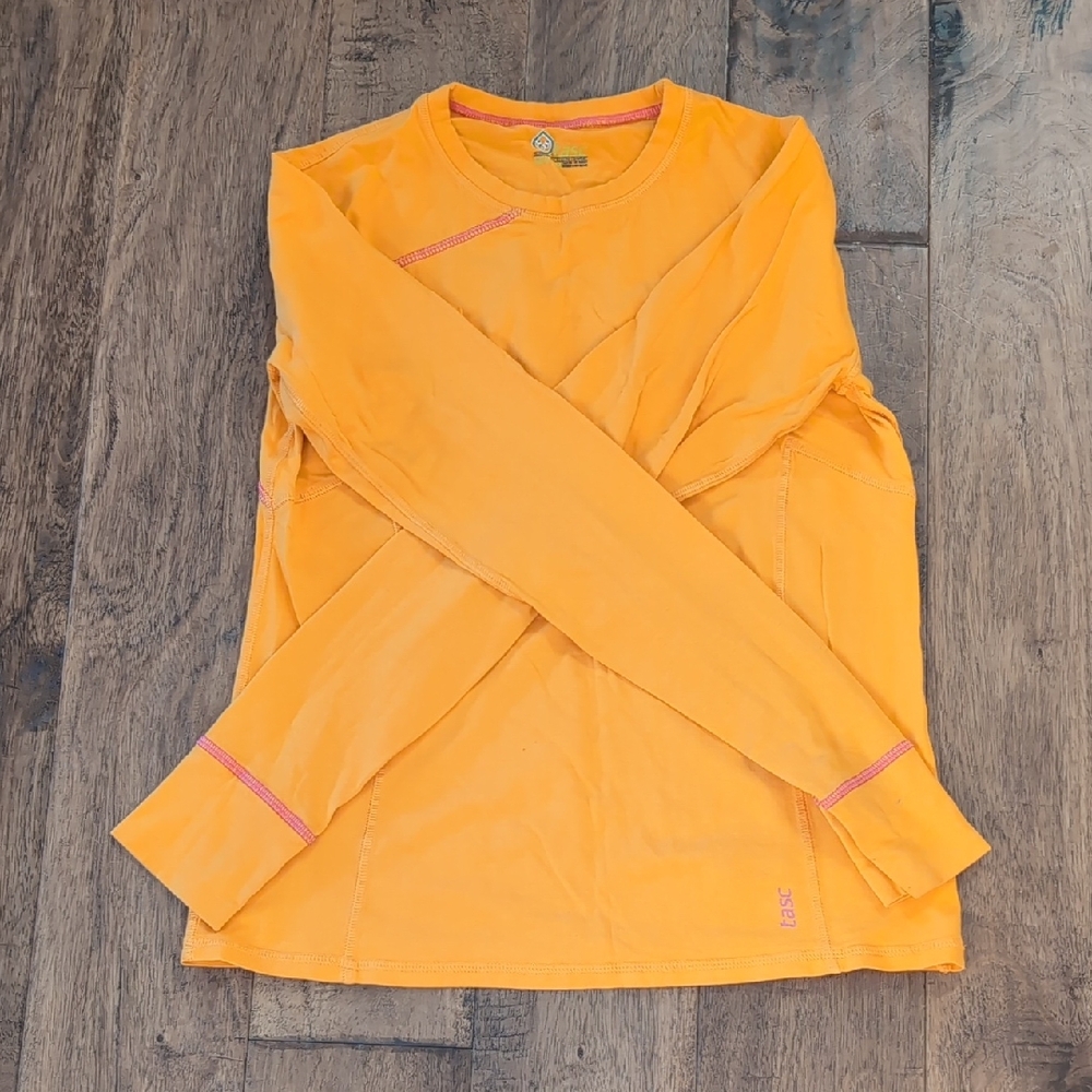 Tasc Performance Women Orange Long Sleeve Top Medium